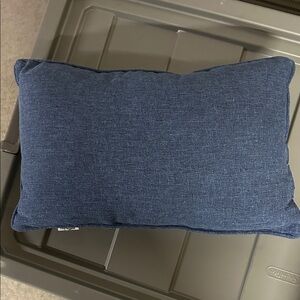 Blue Rectangular Pillow. 10” x 16”.